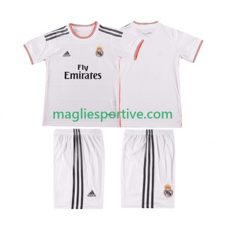 Completo Calcio Real Madrid 2013 2014 Retro Bambino Divisa Prima